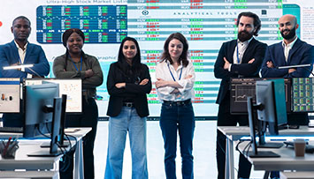 Transmisión corporativo de junta empresarial en Monterrey con branding en pantalla.